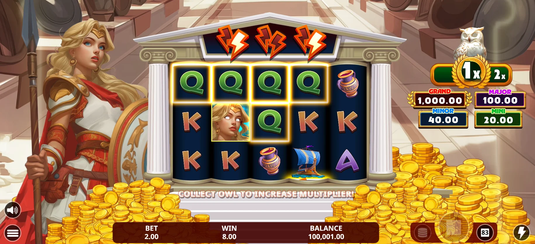 law of athena игровой экран